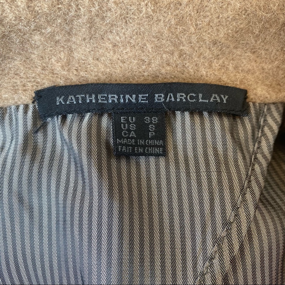 Katherine Barclay Wool Snap Front Jacket Dark Brown Piping Pockets Small - Picture 6 of 9